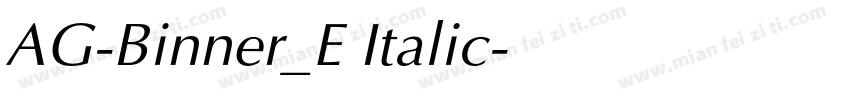 AG-Binner_E Italic字体转换